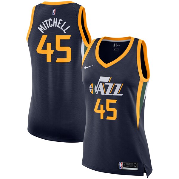 Camiseta Donovan Mitchell 45 Utah Jazz Nike icon edition Armada Mujer